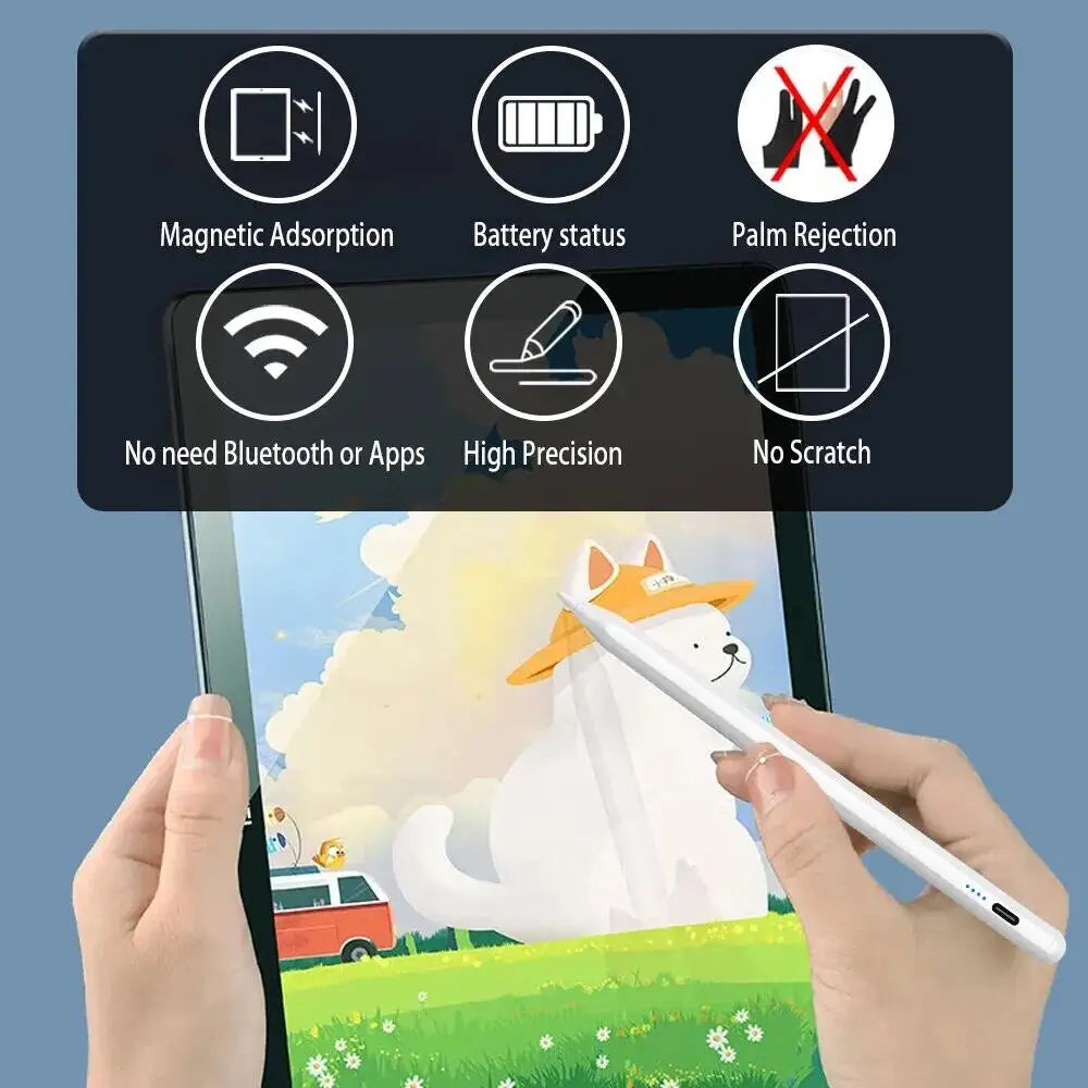 For Apple Pencil 2 iPad Pen Palm Rejection Stylus for iPad Pro Mini 6